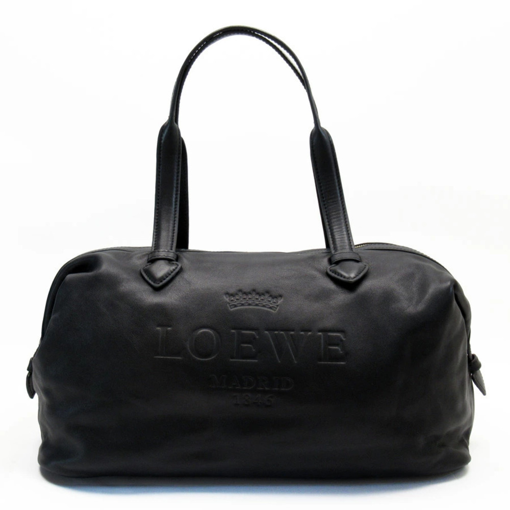 Loewe Heritage Tote bag black leather embossed logo - Picture 1 of 3